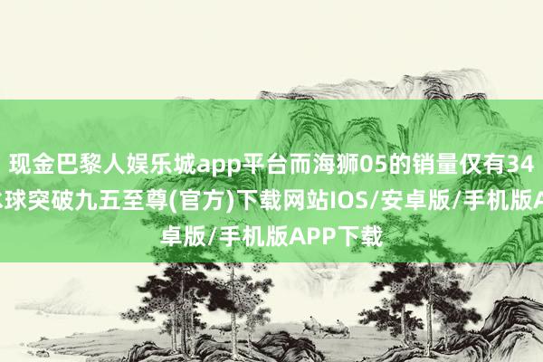 現金巴黎人娛樂城app平臺而海獅05的銷量僅有3452輛-冰球突破九五至尊(官方)下載網站IOS/安卓版/手機版APP下載