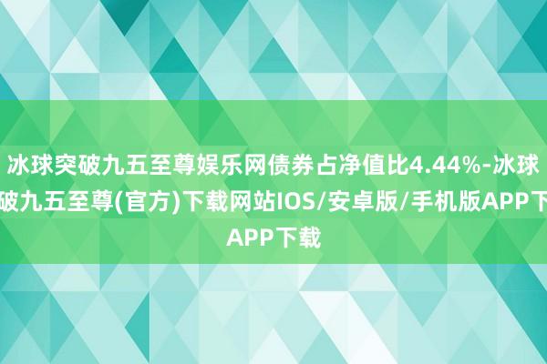 冰球突破九五至尊娛樂網債券占凈值比4.44%-冰球突破九五至尊(官方)下載網站IOS/安卓版/手機版APP下載